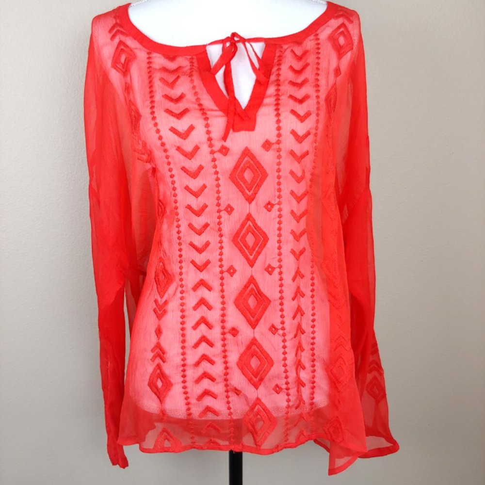 Old Navy BoHo Style Flowey Shirt with Drawstring